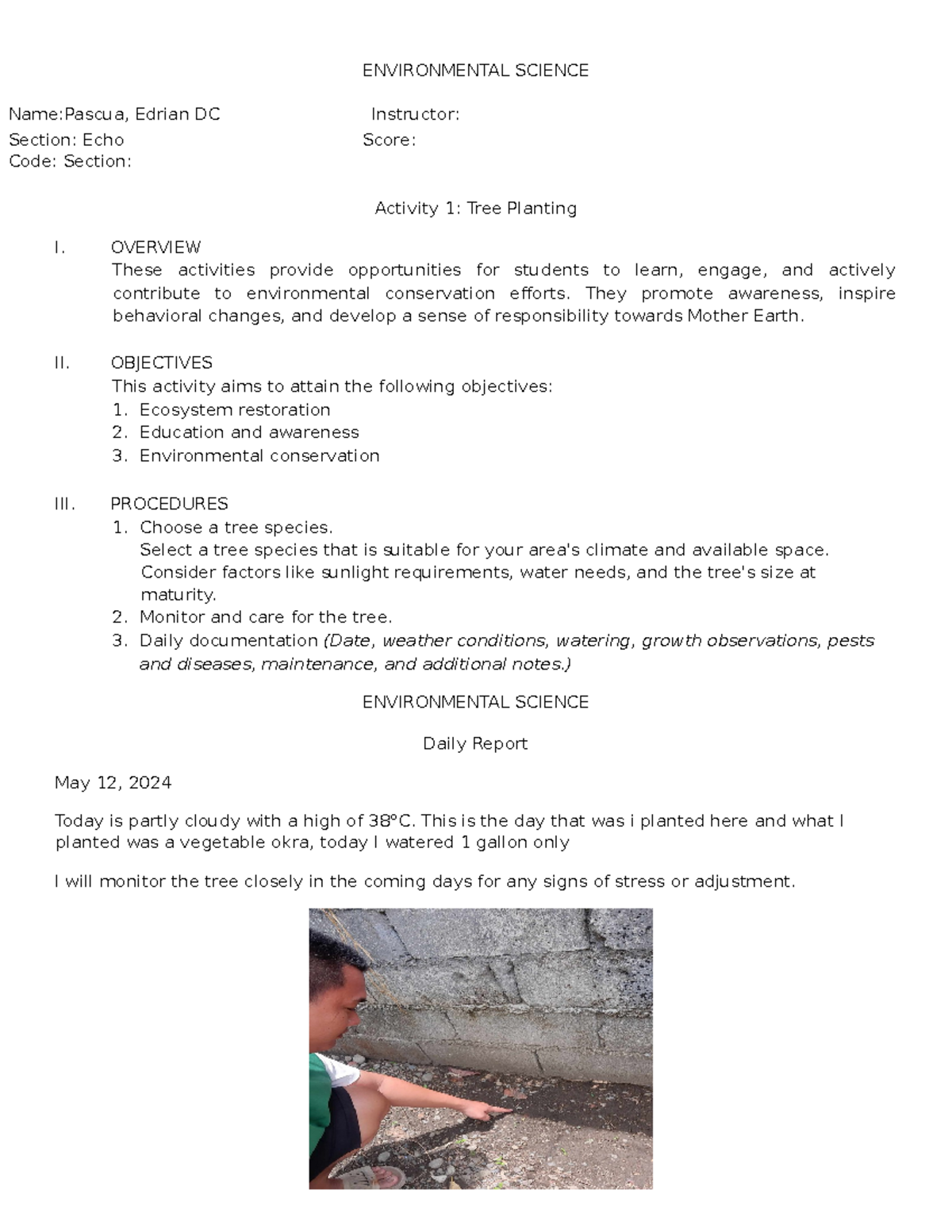 Activity 1 P, E - More reviewer and answer - ENVIRONMENTAL SCIENCE Name ...