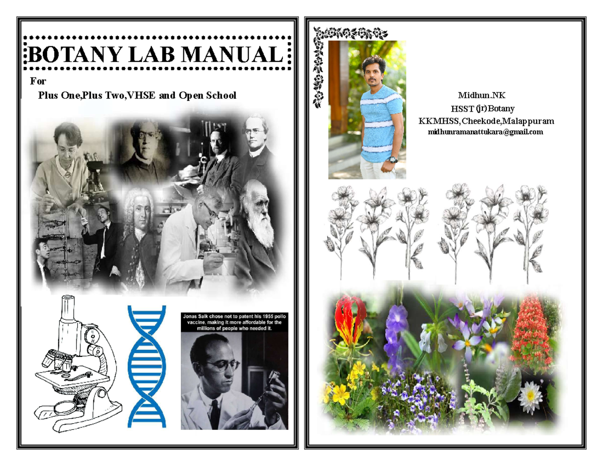 -Botany Lab Manaul+2023@Midhun - BOTANY LAB MANUAL Midhun HSST KKMHSS ...