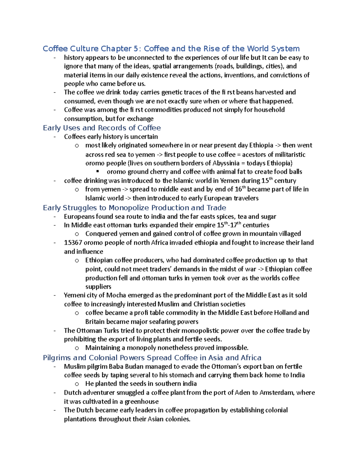 Global commodities coffee culture chapter 5 Coffee Culture Chapter 5