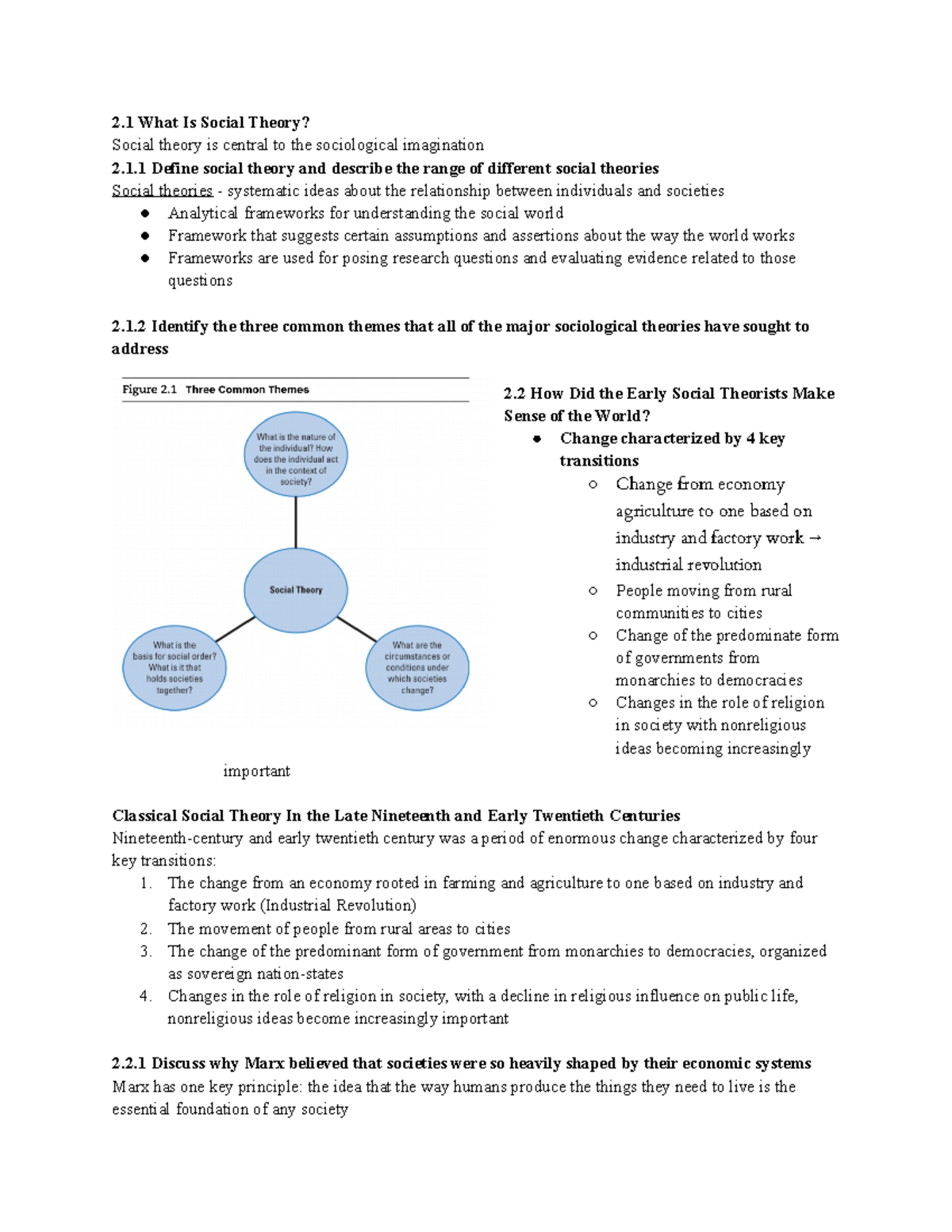 SOC 101 - Chapter 2 - Lecture notes 2 - 2 What Is Social Theory? Social ...