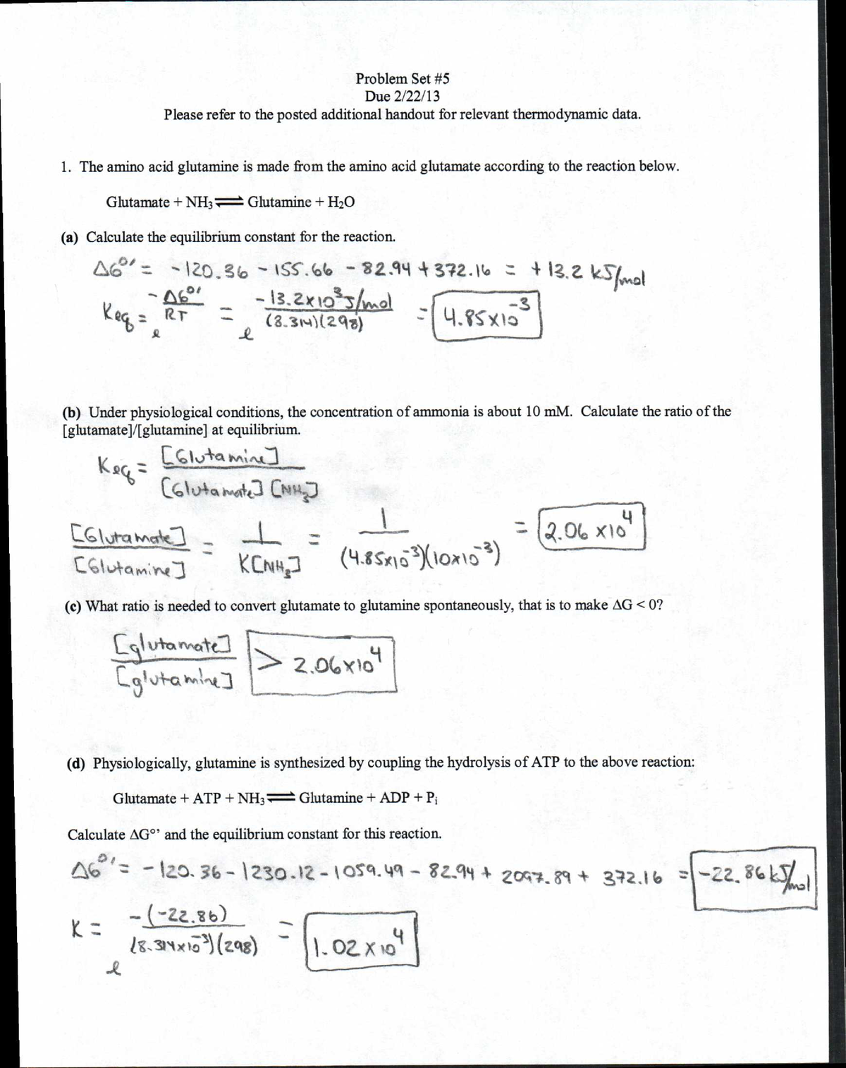 KEY Problem Set #6 - Problem Set # Due 2/22/ Please refer to the posted ...