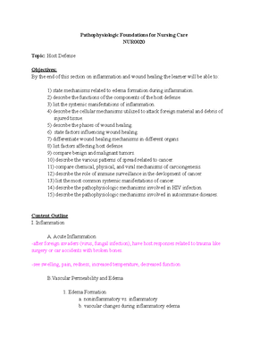 Patho Exam 3 Key Points - Pathophysiology Key Points for Exam 3 ...
