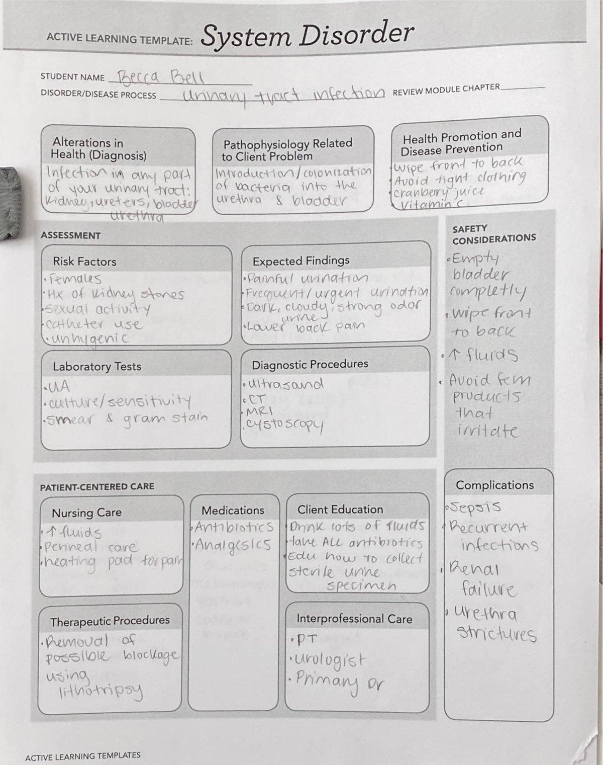 Renal ATI templates - ACTIVE LEARNING TEMPLATE: System Disorder STUDENT ...