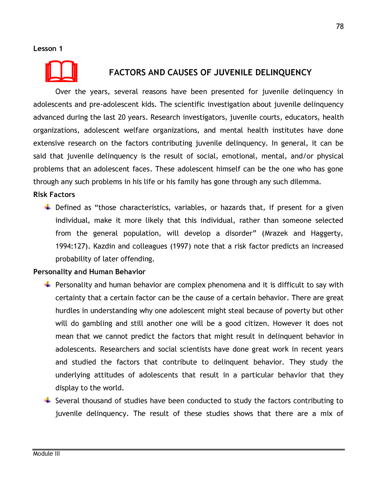 qualitative research title about juvenile delinquency