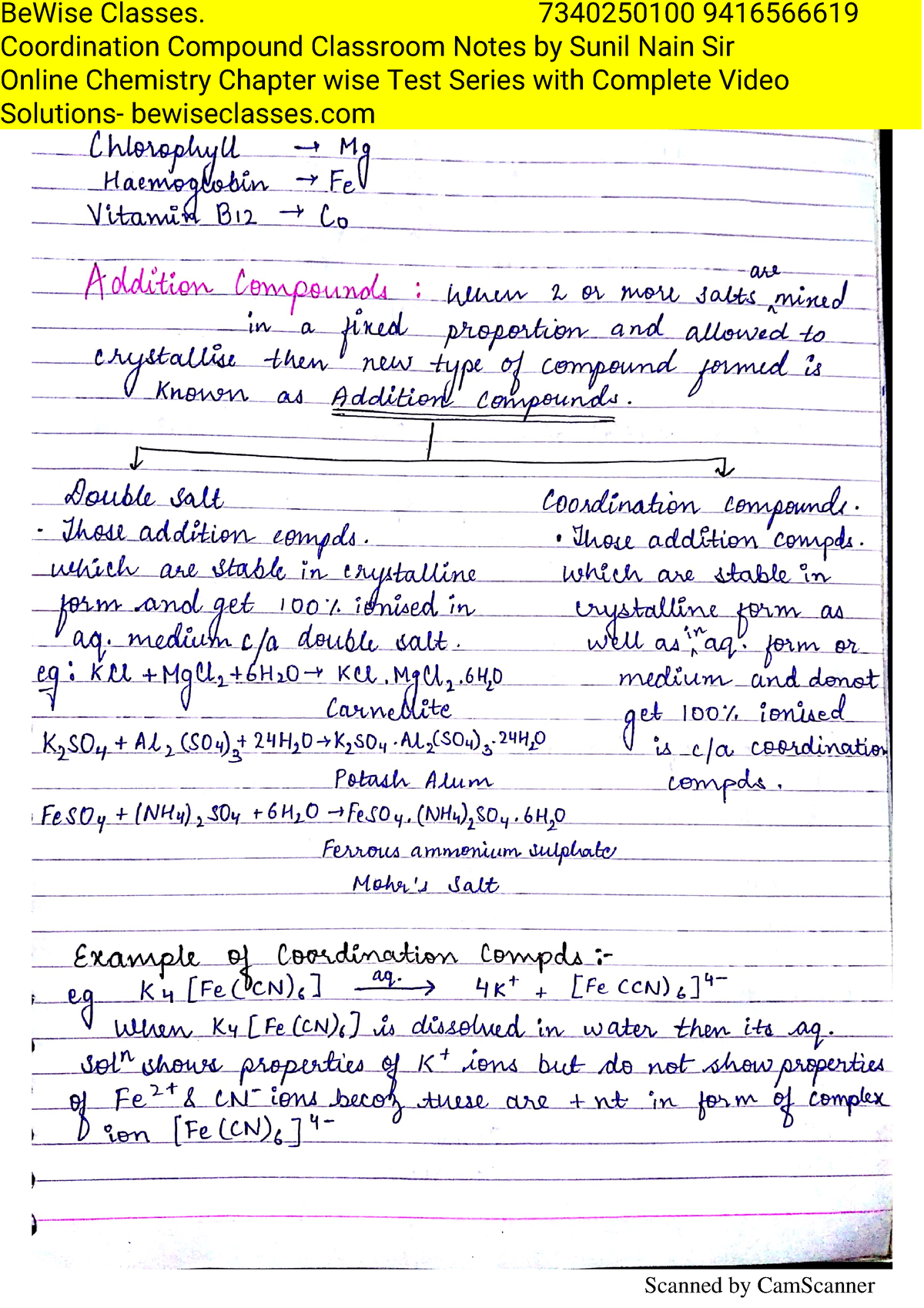 13. Coordination Compounds - ENGR 346 - Studocu