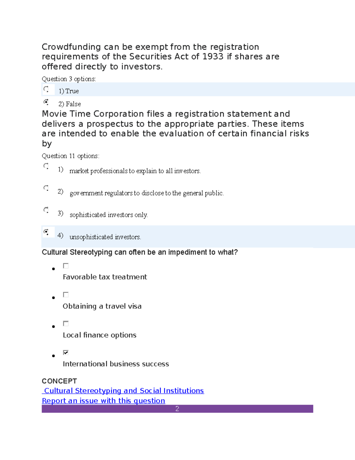 Test samplers - different classwork - Crowdfunding can be exempt from ...