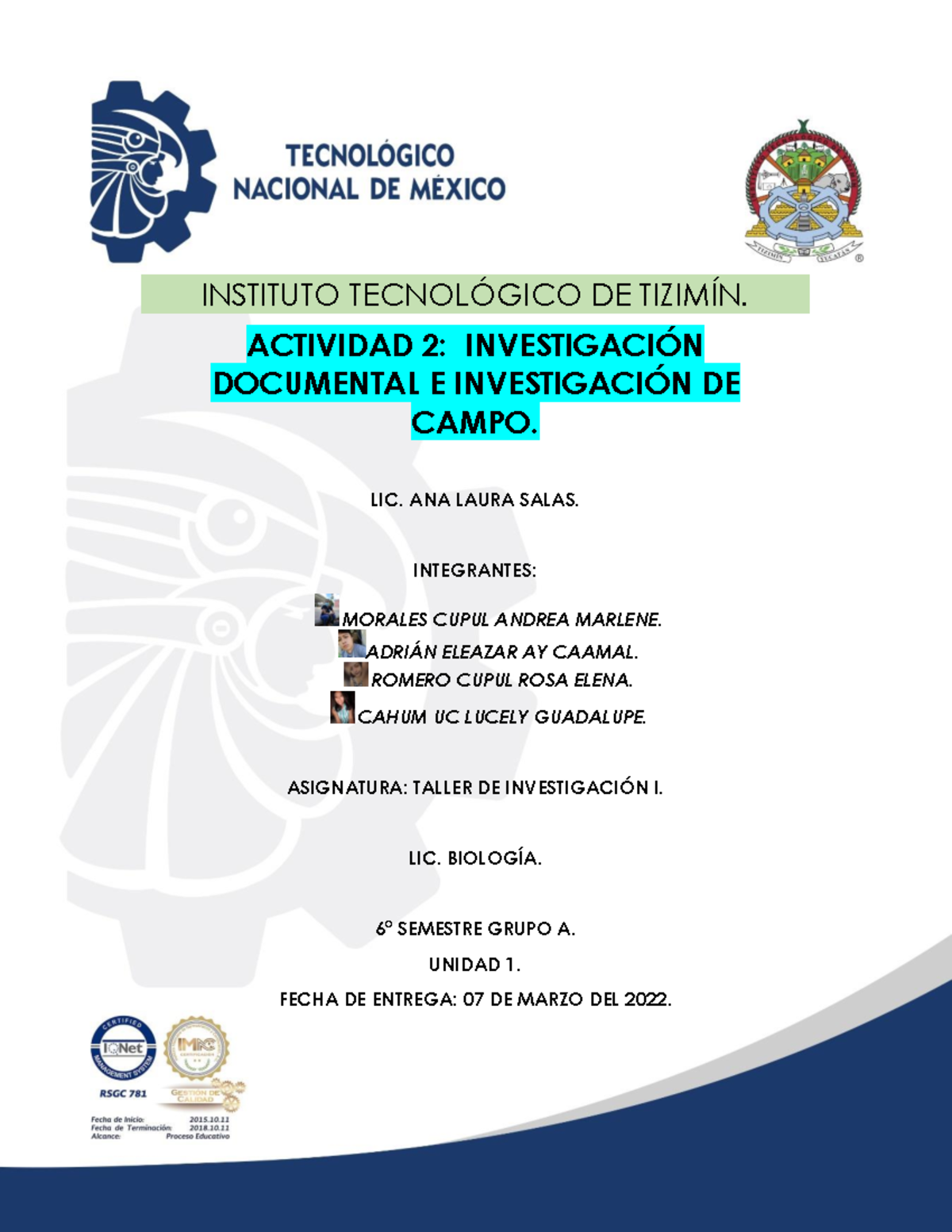 Actividad 2. Cuadro Comparativo DE Investigacion Documental E ...