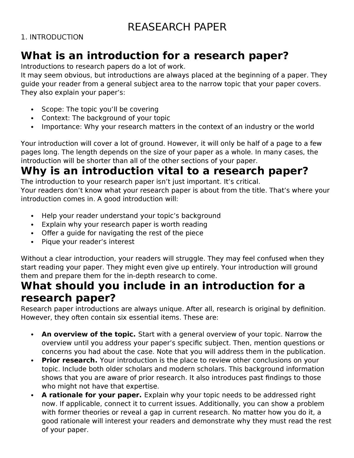 Reasearch Paper Terminologies AND Samples - REASEARCH PAPER 1 ...