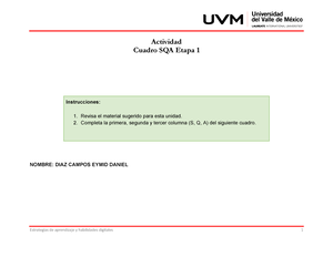 Cuadro SQA ETP2 - SQA ET2 - Estrategias De Aprendizaje Y Habilidades ...