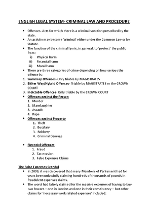 Legal System Seminar 2 - 1. Summarise the facts of this case in 150 ...