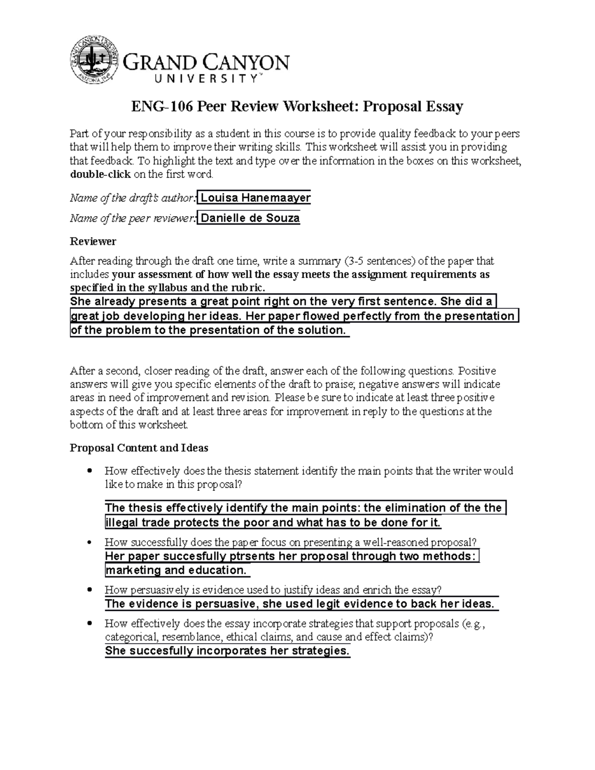 ENG106 Proposal Peer Review Worksheet Completed - ENG-106 Peer Review ...