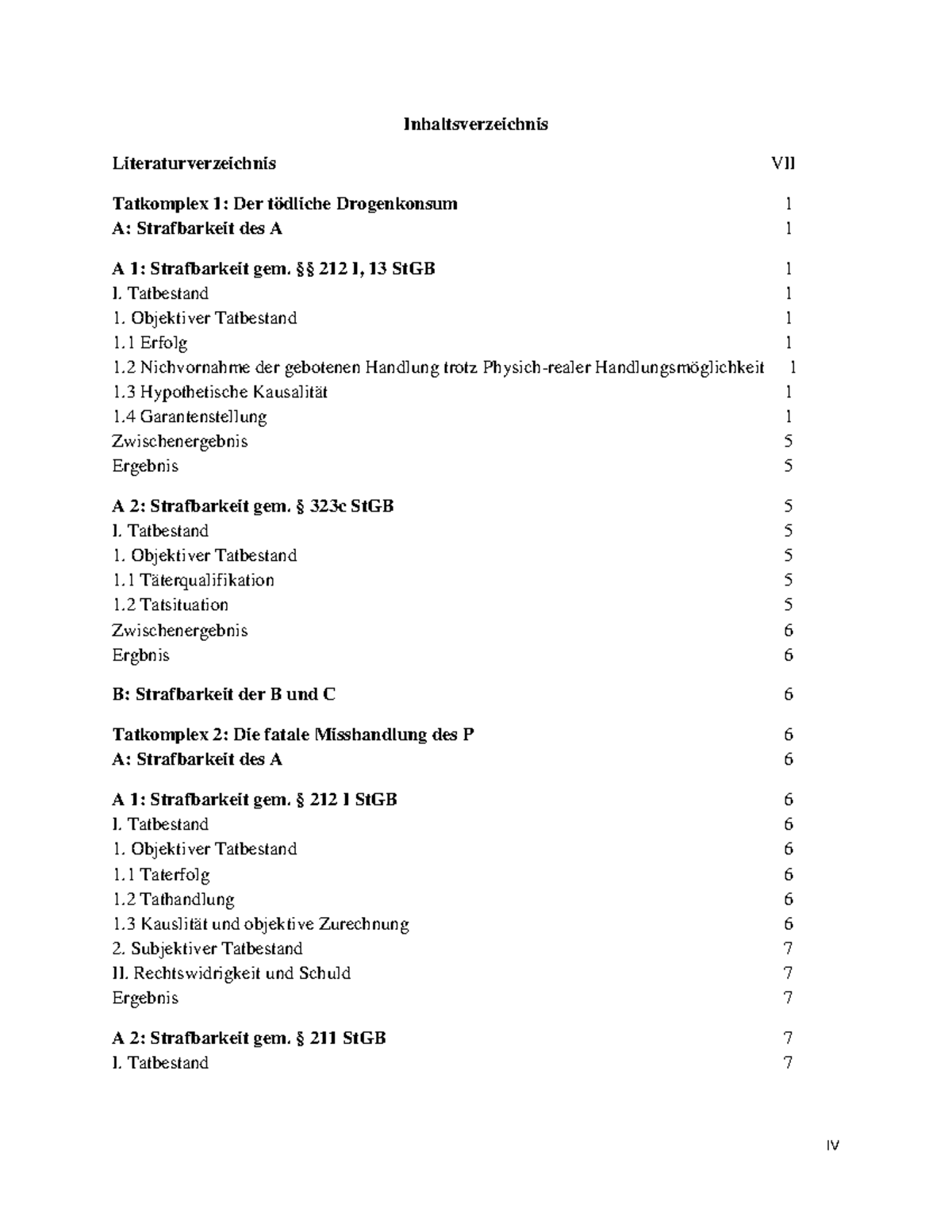 Inhaltsverzeichnis Muster Hausarbeit - Bank2home.com