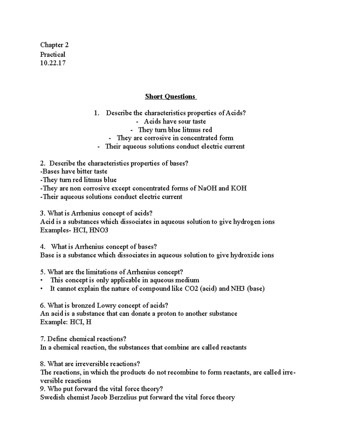 Chapter 2 Practical Questions and Answers - Chapter 2 Practical 10.22 ...