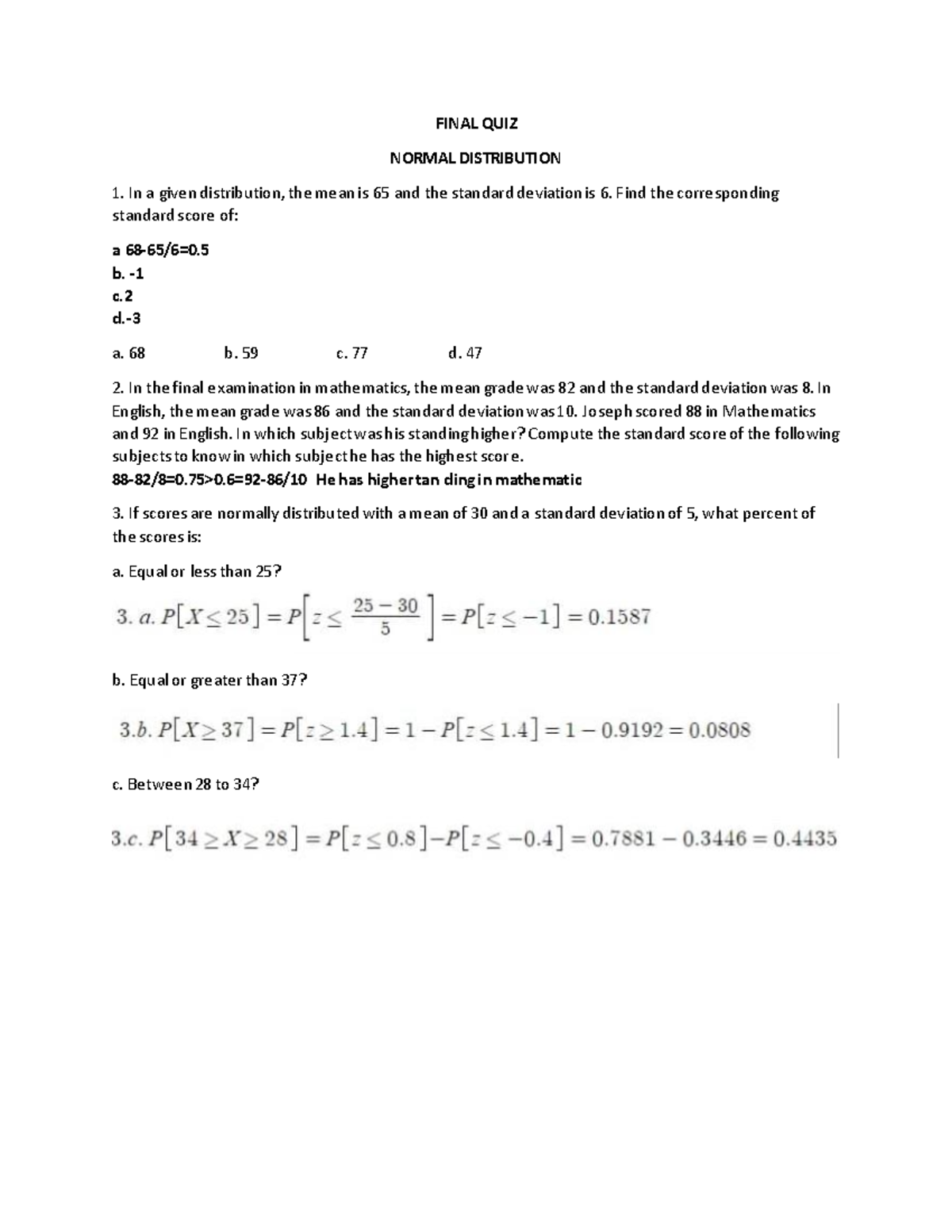 final-quiz-1-businessplan-final-quiz-normal-distribution-in-a-given