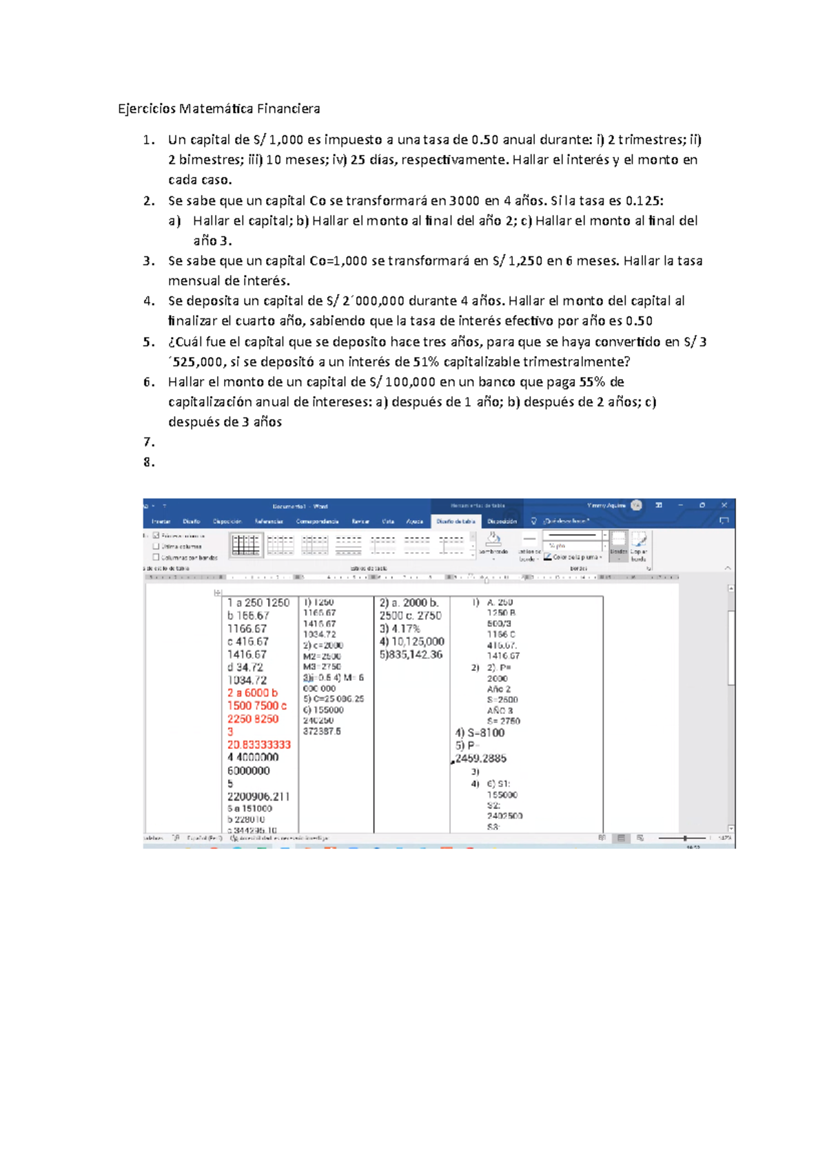 Ejercicios Matemática Financiera - Ejercicios Matemática Financiera Un ...