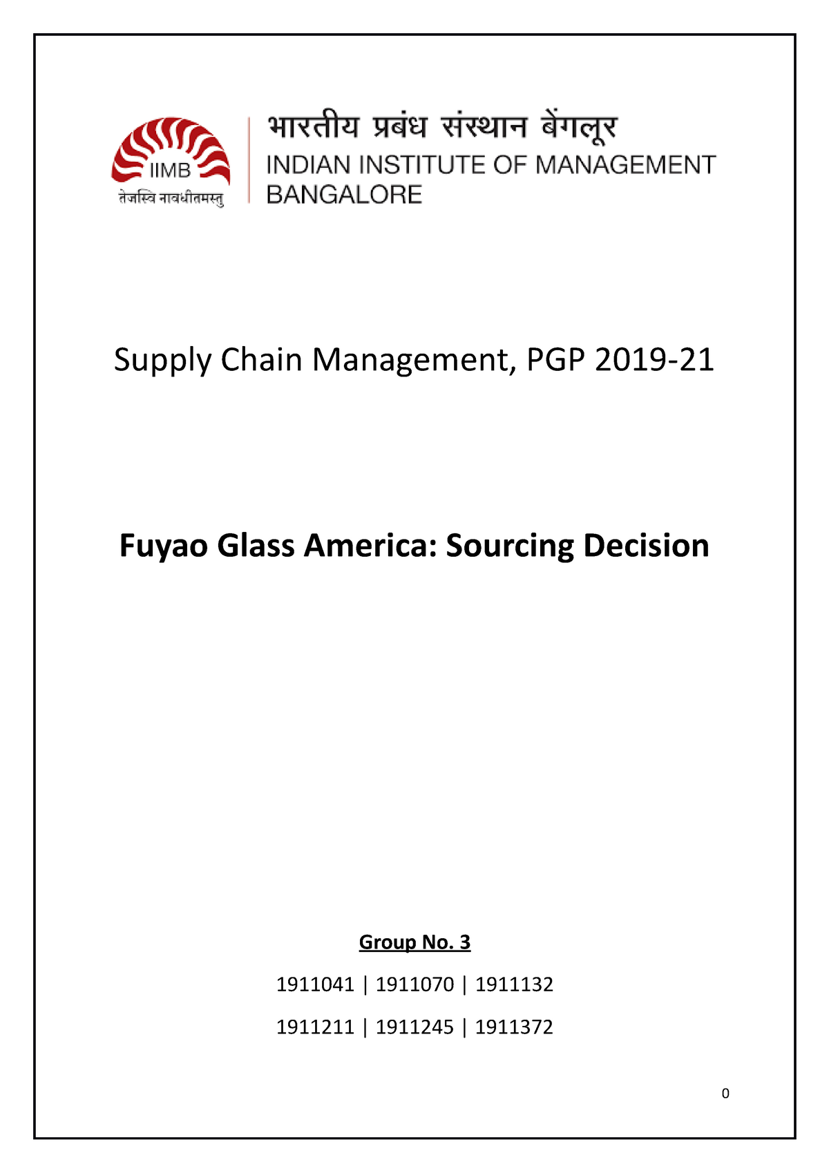 fuyao glass america sourcing decision case study solution