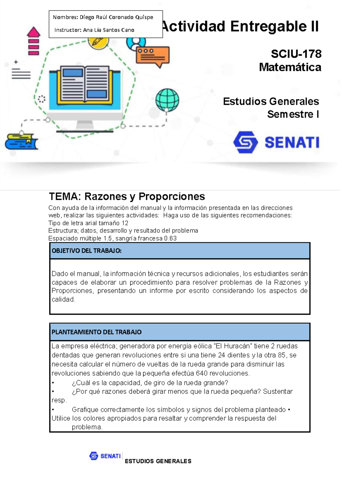 Actividad Entregable 002 - TEMA: Razones Y Proporciones Con Ayuda De La ...