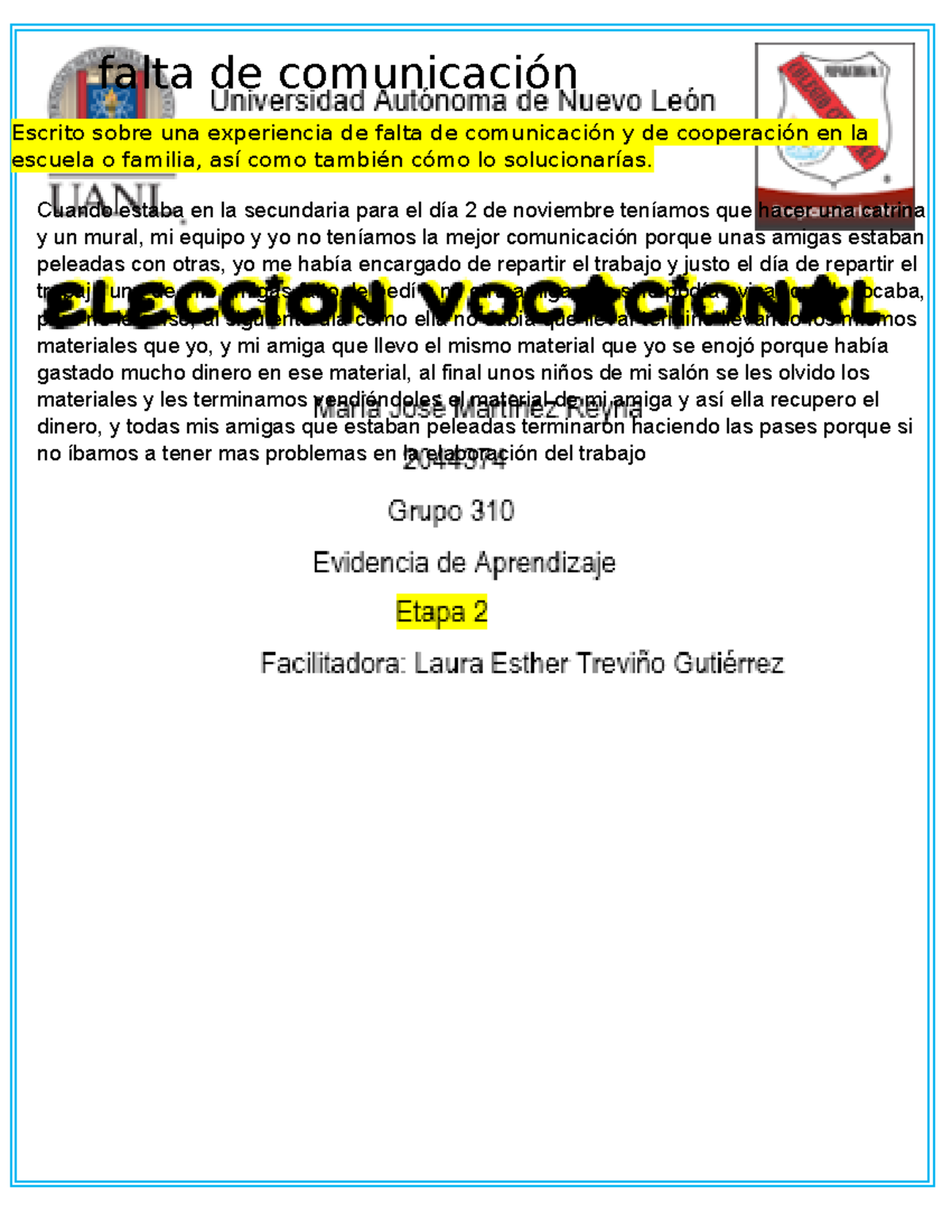 EV EV idk Literatura Universal Cuando estaba en la secundaria