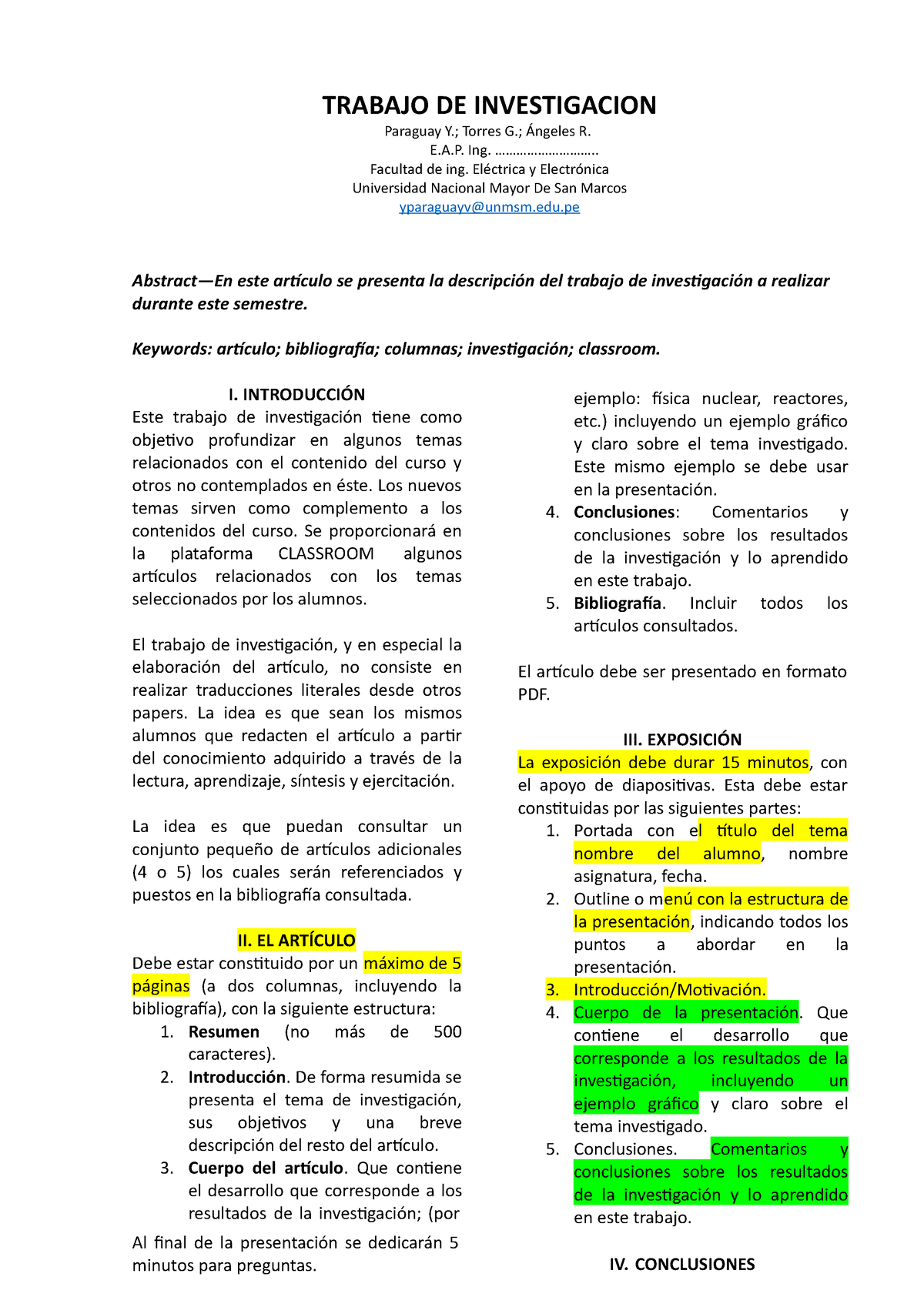 Trabajo De Investigacion Trabajo De Investigacion Paraguay Y Torres G Ángeles R Ea Ing 5008