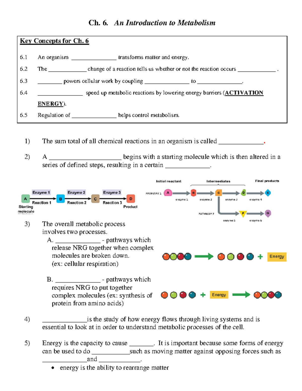 Ch. 06 - An Introduction to Metabolism 2016 - Ch. 6. An Introduction to Metabolism Key Concepts for - Studocu Ch. 06 - An Introduction to Metabolism 2016 - Ch. 6. An Introduction to Metabolism Key Concepts for - Studocu