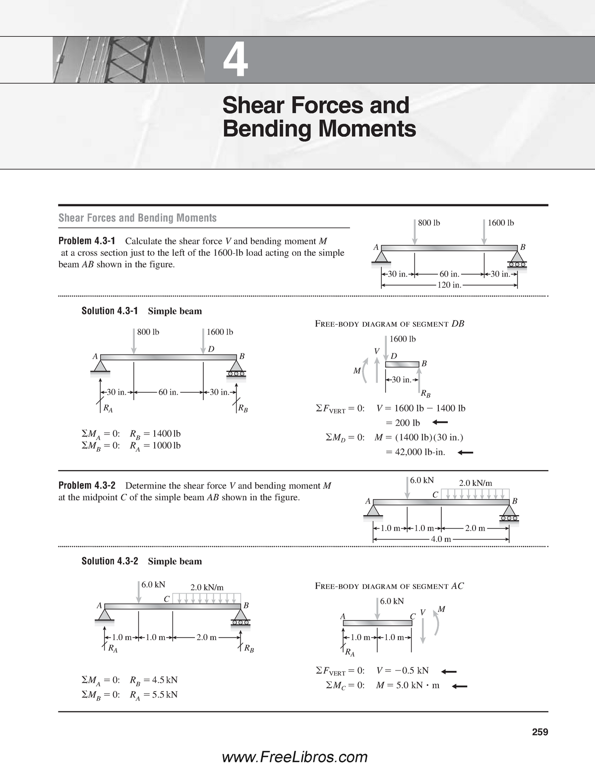 04-01Chap Gere- Freelibros.ORG - 4 Shear Forces And Bending Moments ...