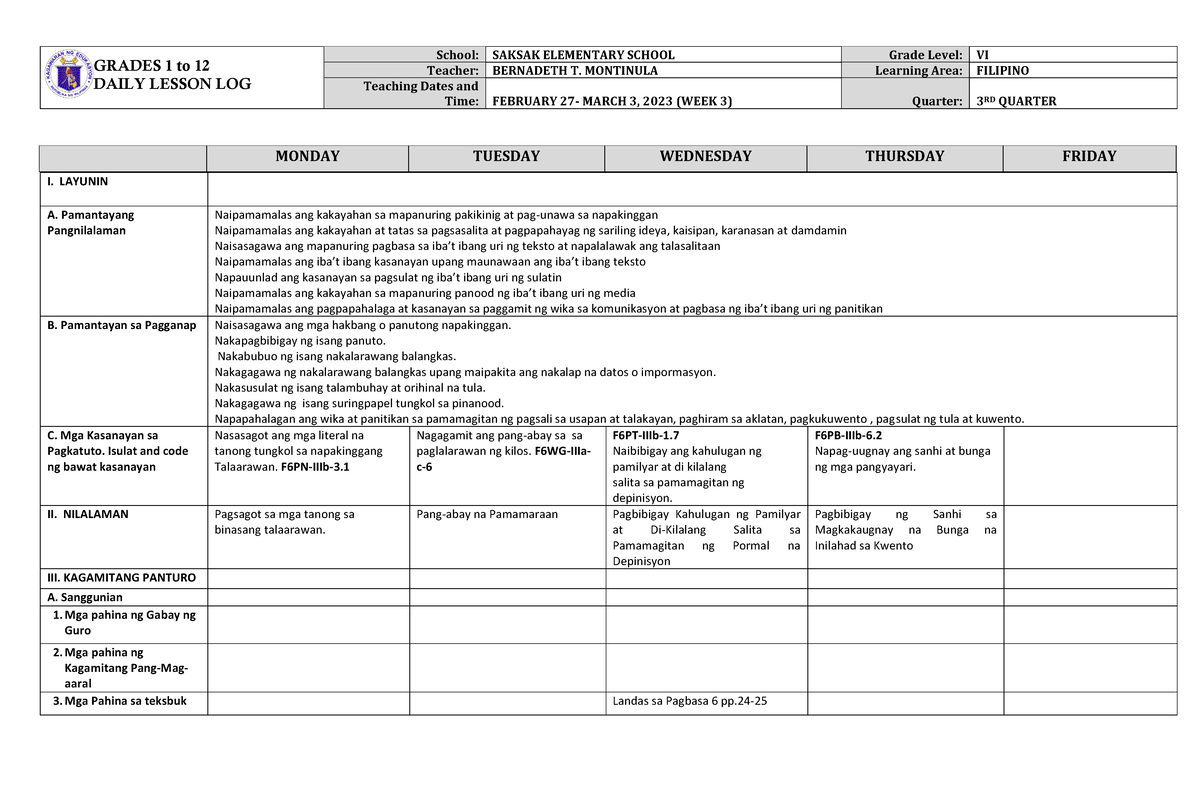 filipino-dll-week-3-grades-1-to-12-daily-lesson-log-school-saksak