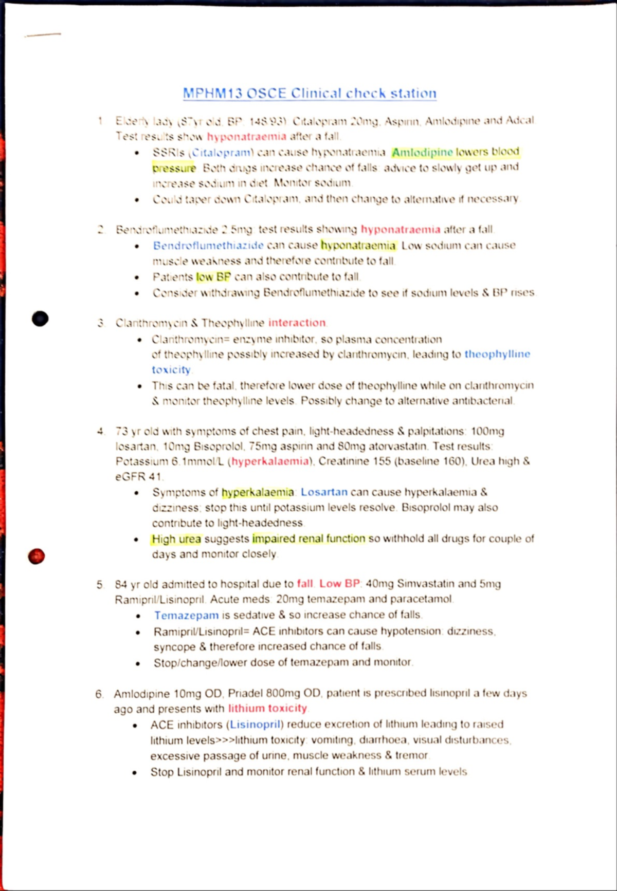 Osce -itereraction - practice scenarios - PHA332 - Studocu