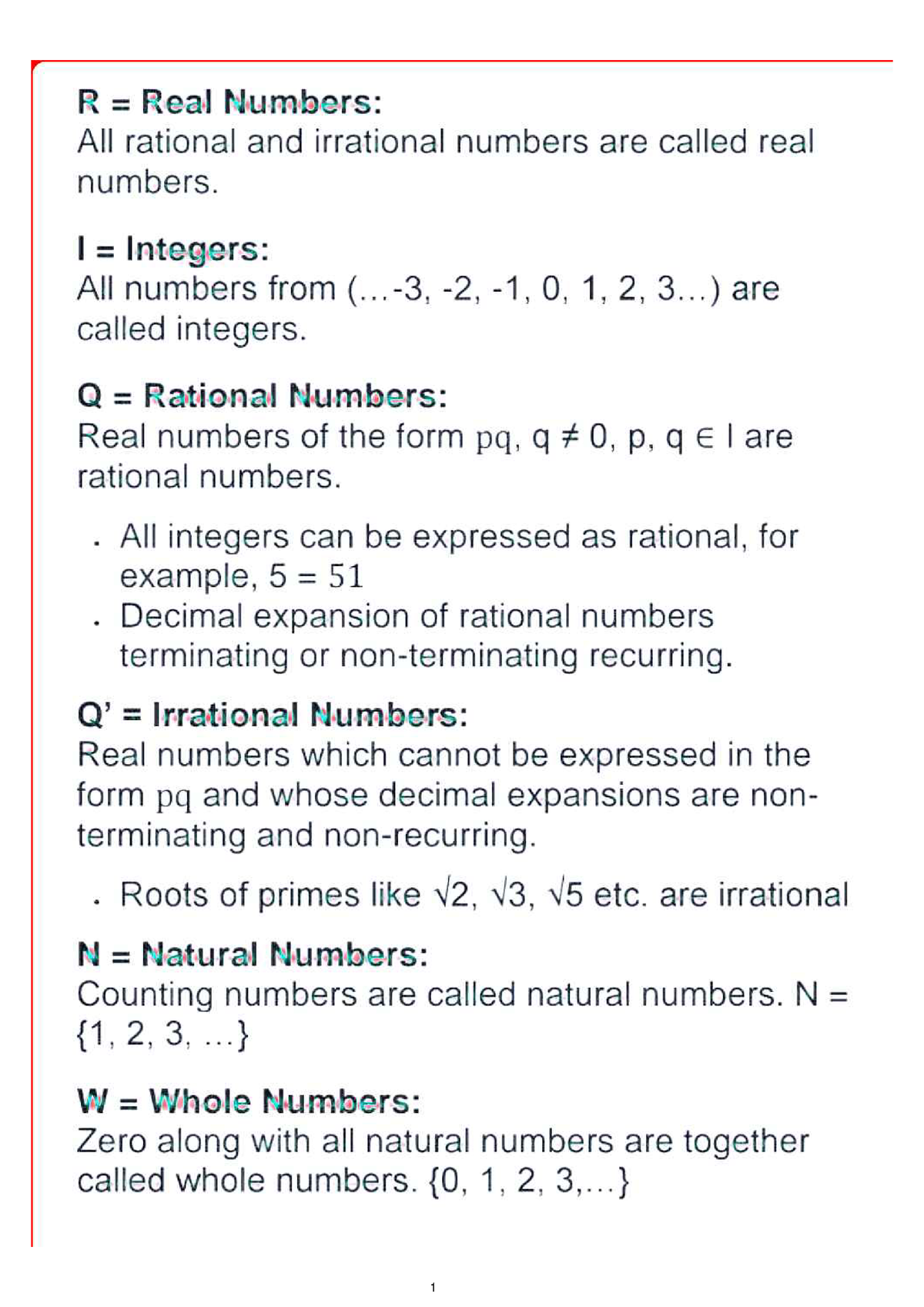 Real numbers - Basics - Engineering Mathematics I - StuDocu