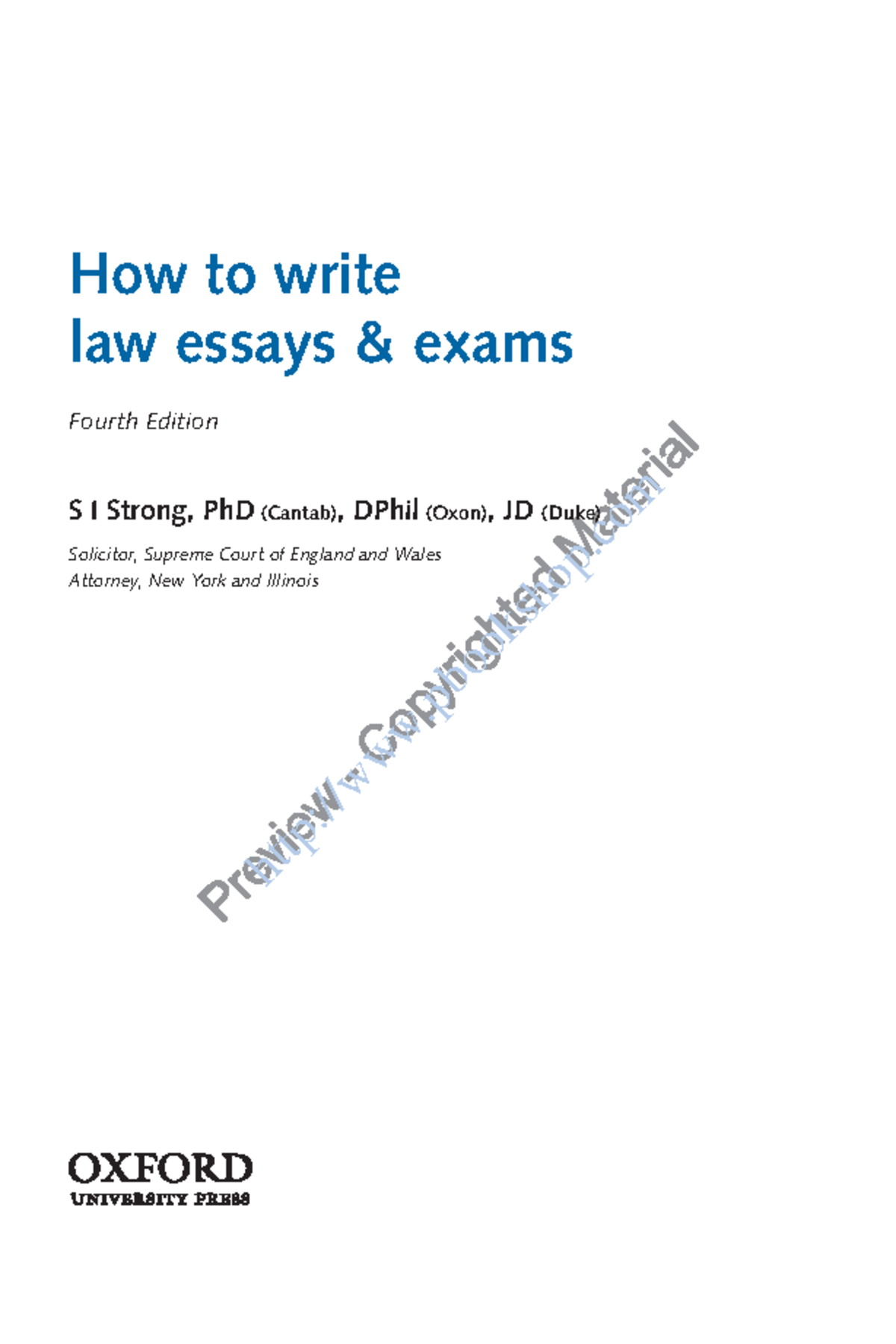 how to write law essays and exams 6th edition