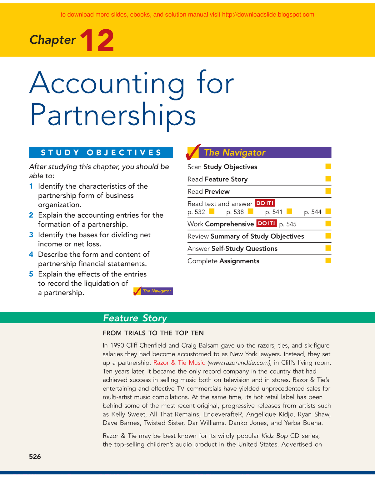 Accounting For Partnership Chapter 12 - 526 Chapter 12 Accounting For ...