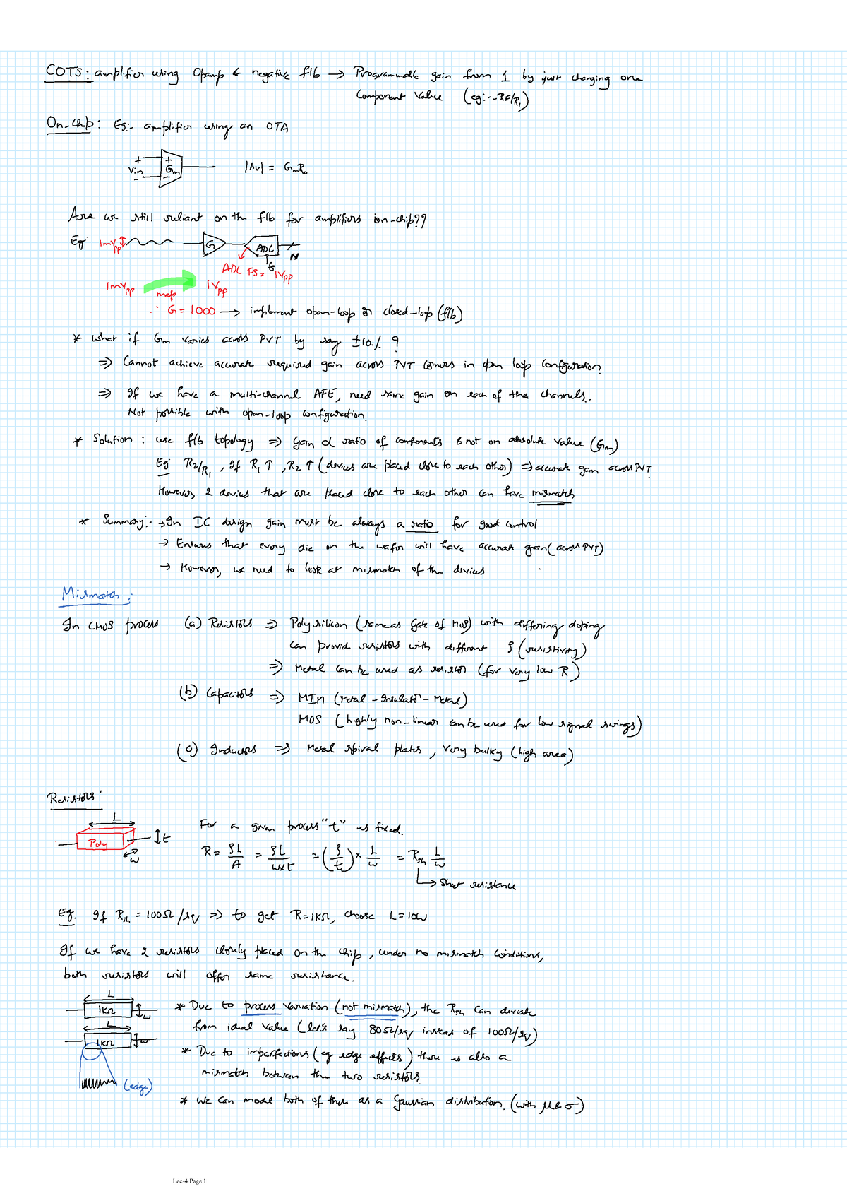 EE781 Lecture Notes FOUR - Integrated Circuit Design for Sensor System ...