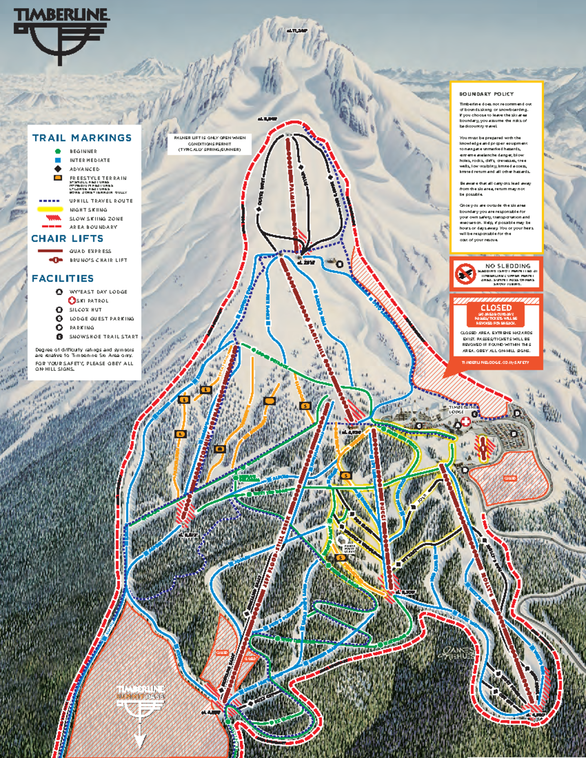 Timberline Trail MAPS 2022 - PALMER LIFT IS ONLY OPEN WHEN CONDITIONS ...