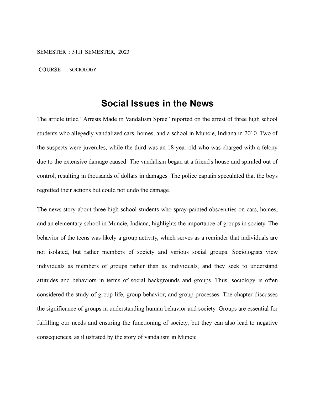 social-issues-in-the-news-semester-5th-semester-2023-course