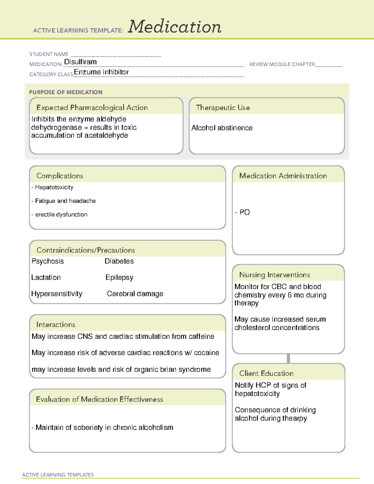 Disulfiram Ati Medication Template vrogue.co