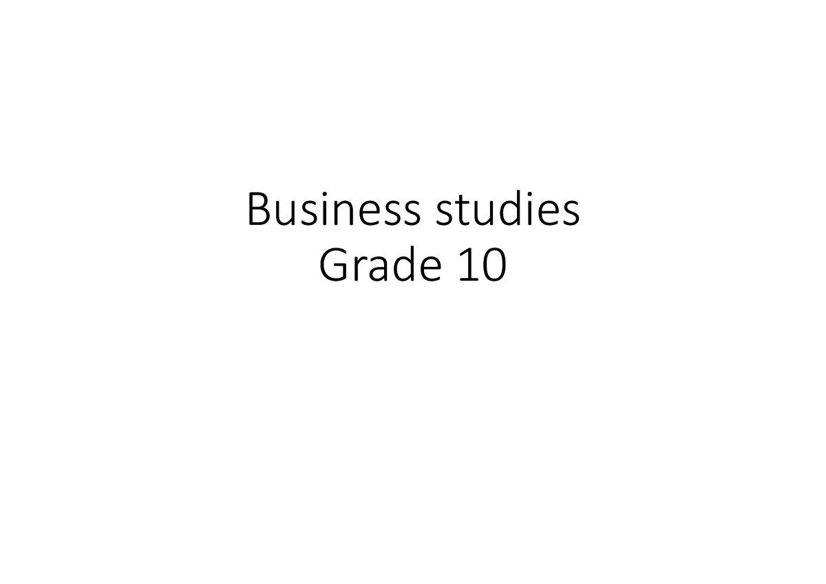 business studies creative thinking essay grade 10