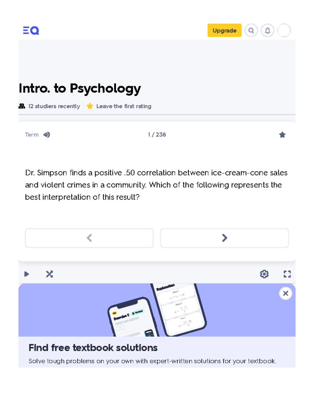 Intro. To Psychology Flashcards Quizlet - Upgrade Intro. To Psychology ...