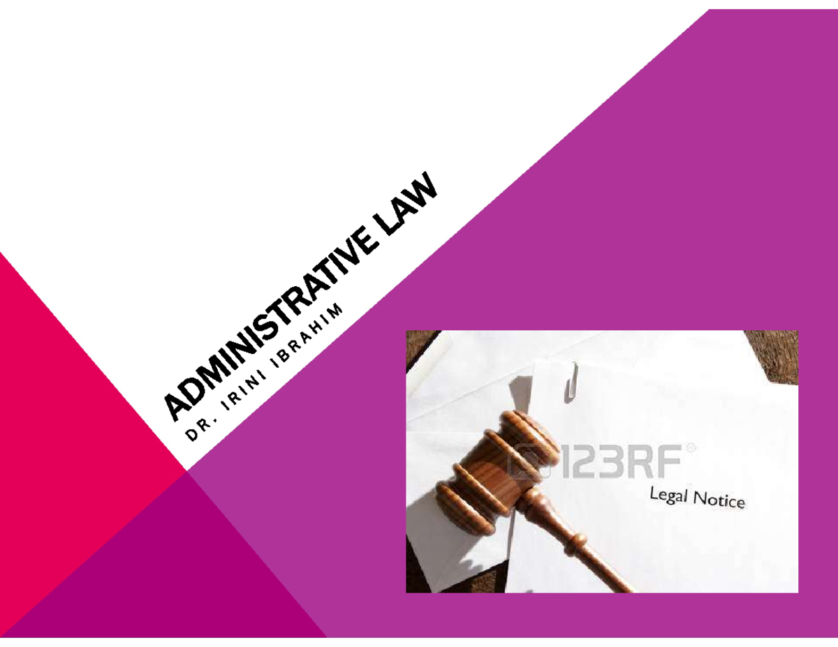 Admin Law Malaysia Intro - Administrative Law Administrative Law Is The ...