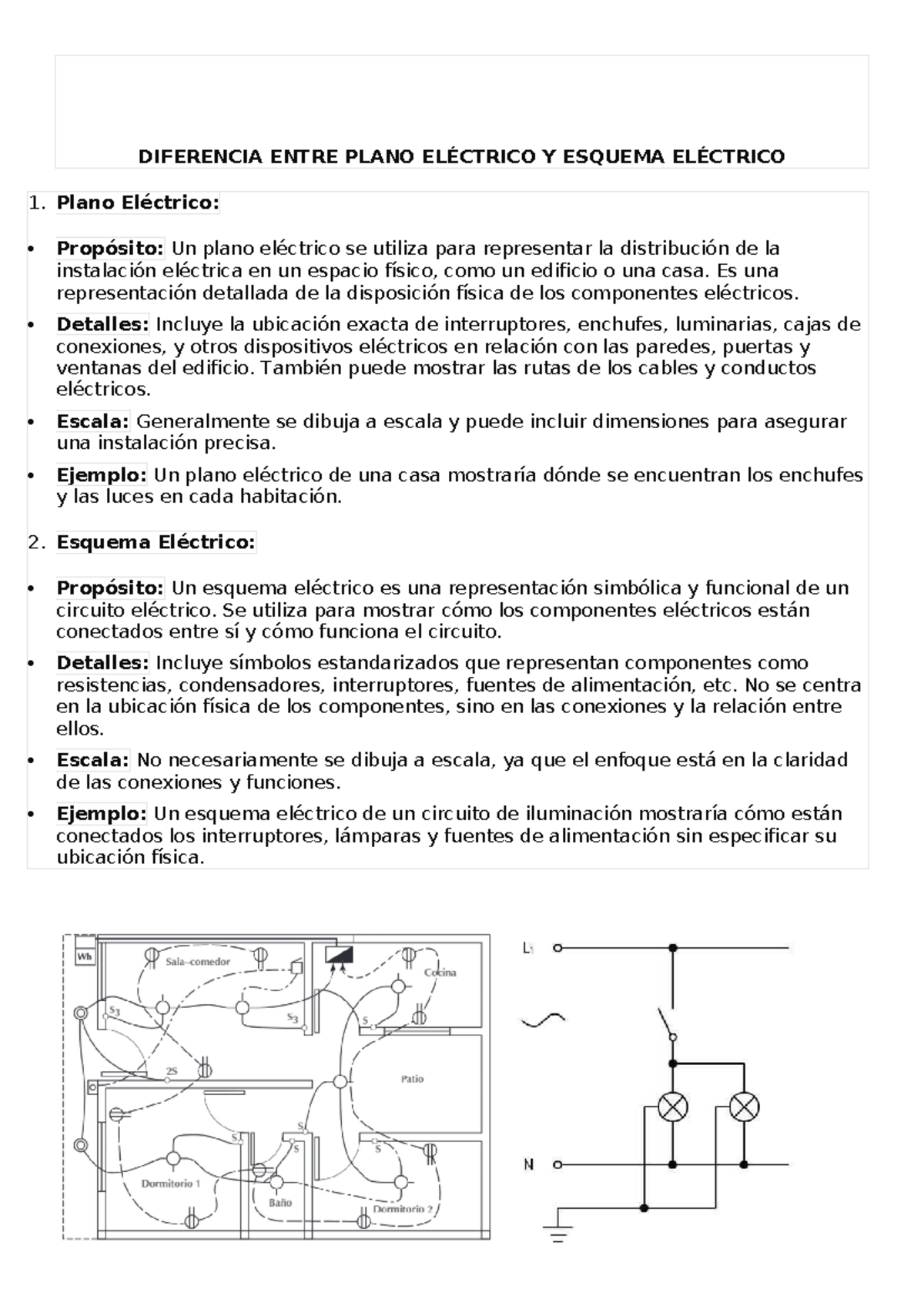 Diferencia Entre Plano Eléctrico Y Esquema Eléctrico 2 - DIFERENCIA