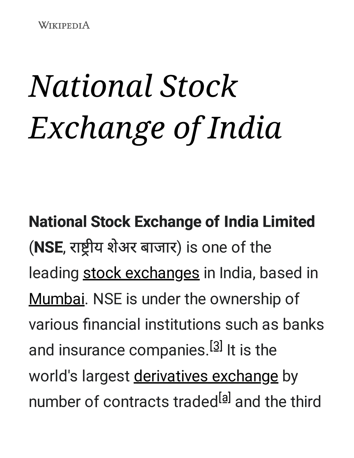 National Stock Exchange of India Wikipedia National Stock Exchange