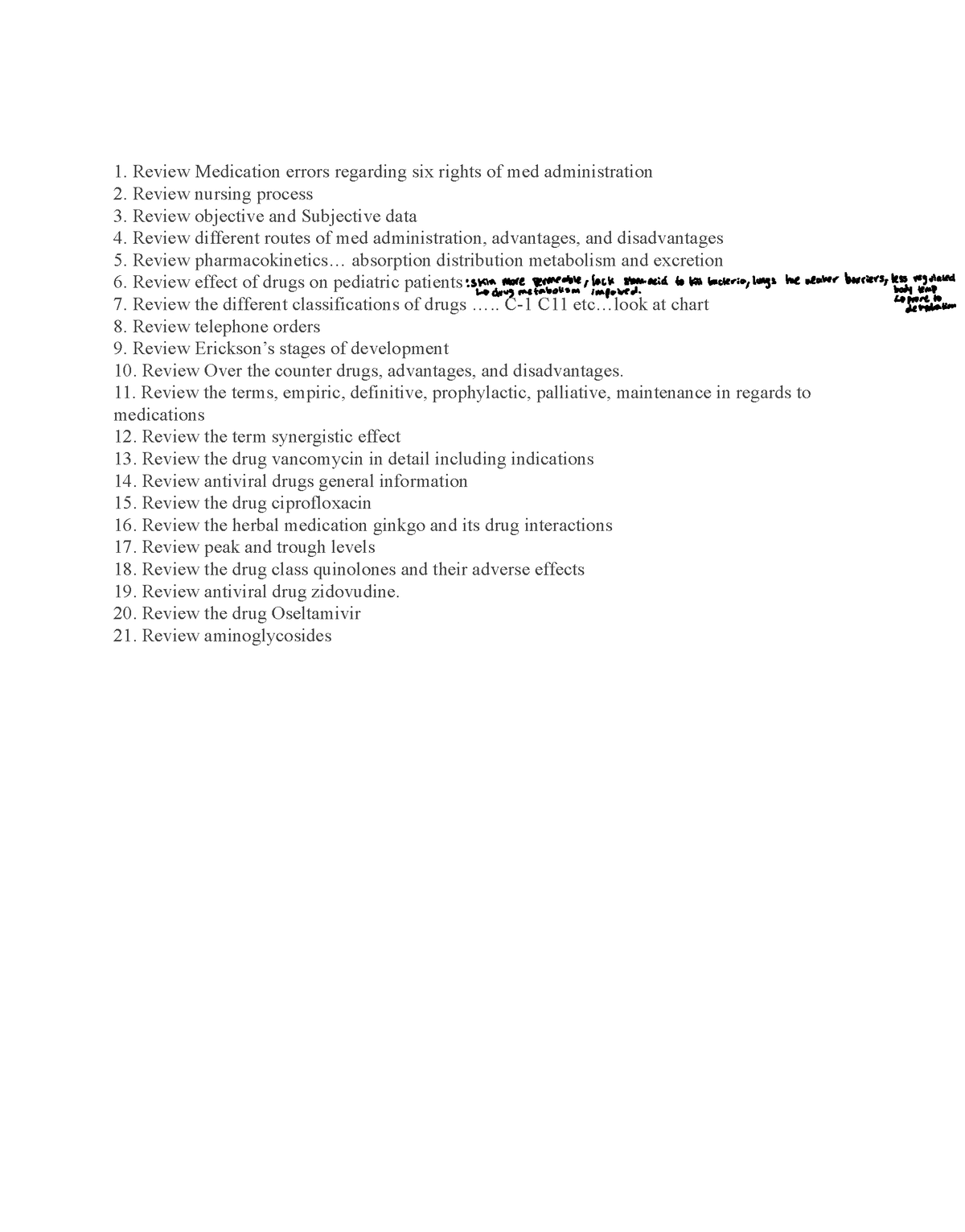 Pharm Exam 1 Review - Notes - 1. Review Medication Errors Regarding Six ...