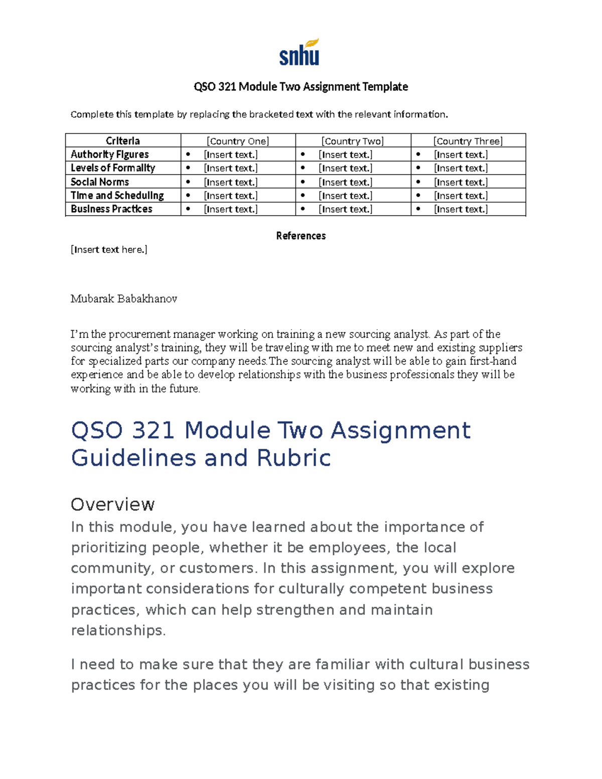 QSO 321 Module Two Assignment Template 2 - QSO 321 Module Two ...