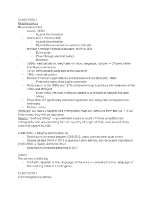 Ethnicity Politics Lecture Notes 7 Soc3322 Immigration In Studocu