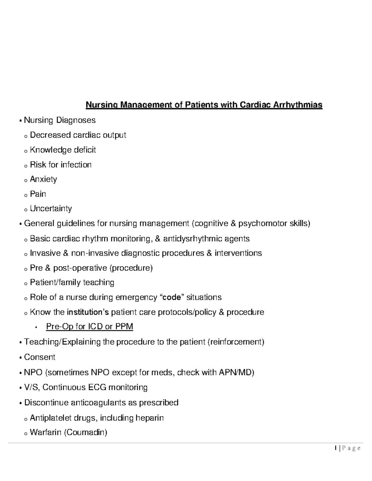 Nursing Management Of Patients With Cardiac Arrhythmias Monitor For Arrhythmias • Administer 5301