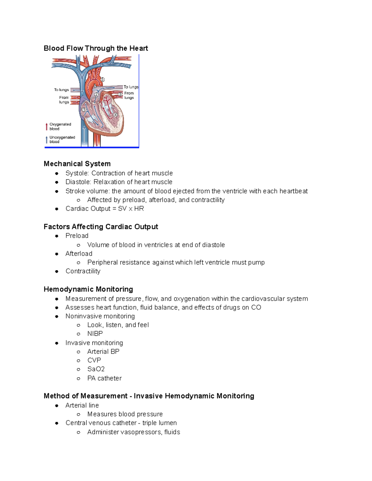 Hemodynamic Monitoring - Studocu