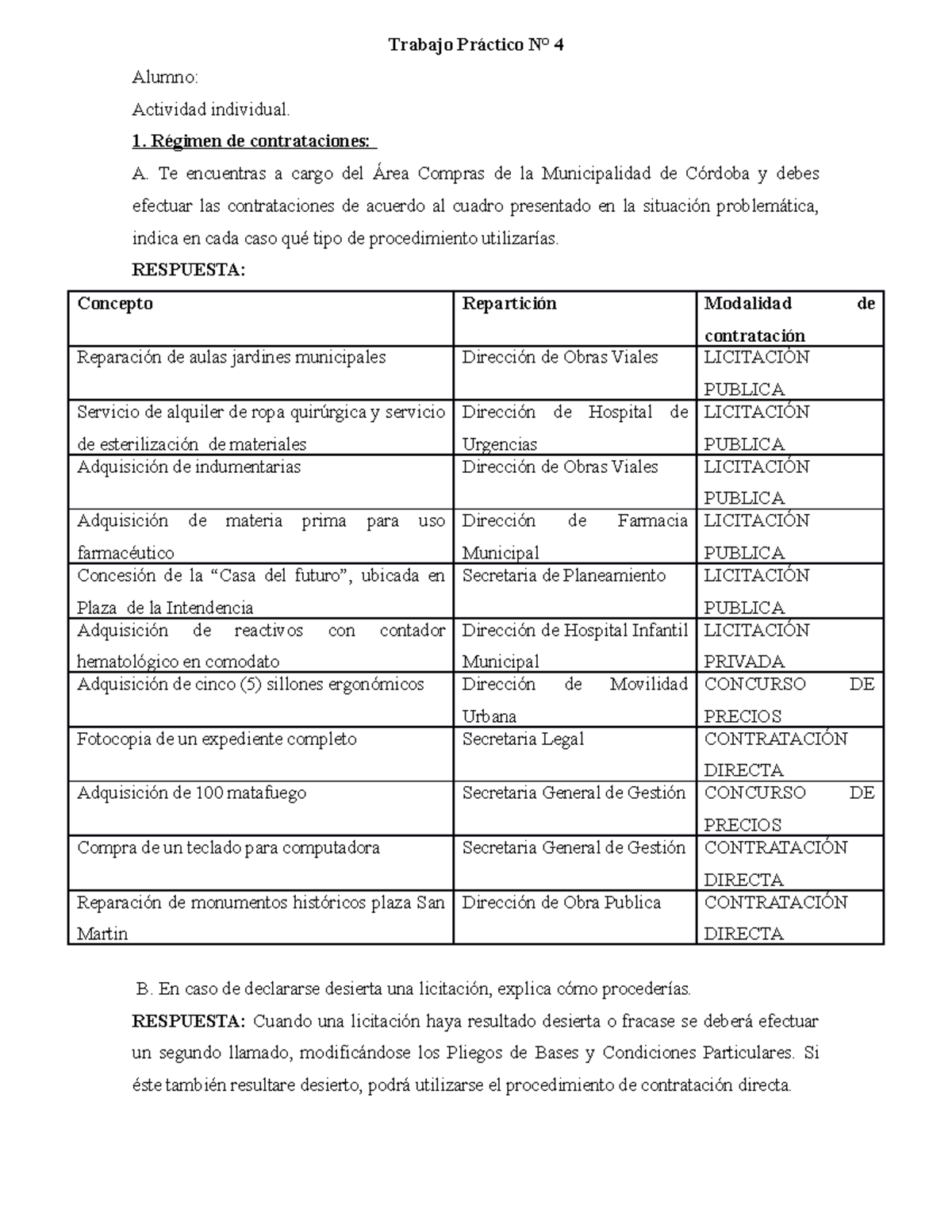 Finanzas Publicas Trabajo Práctico 4 - Trabajo Práctico N° 4 Alumno ...