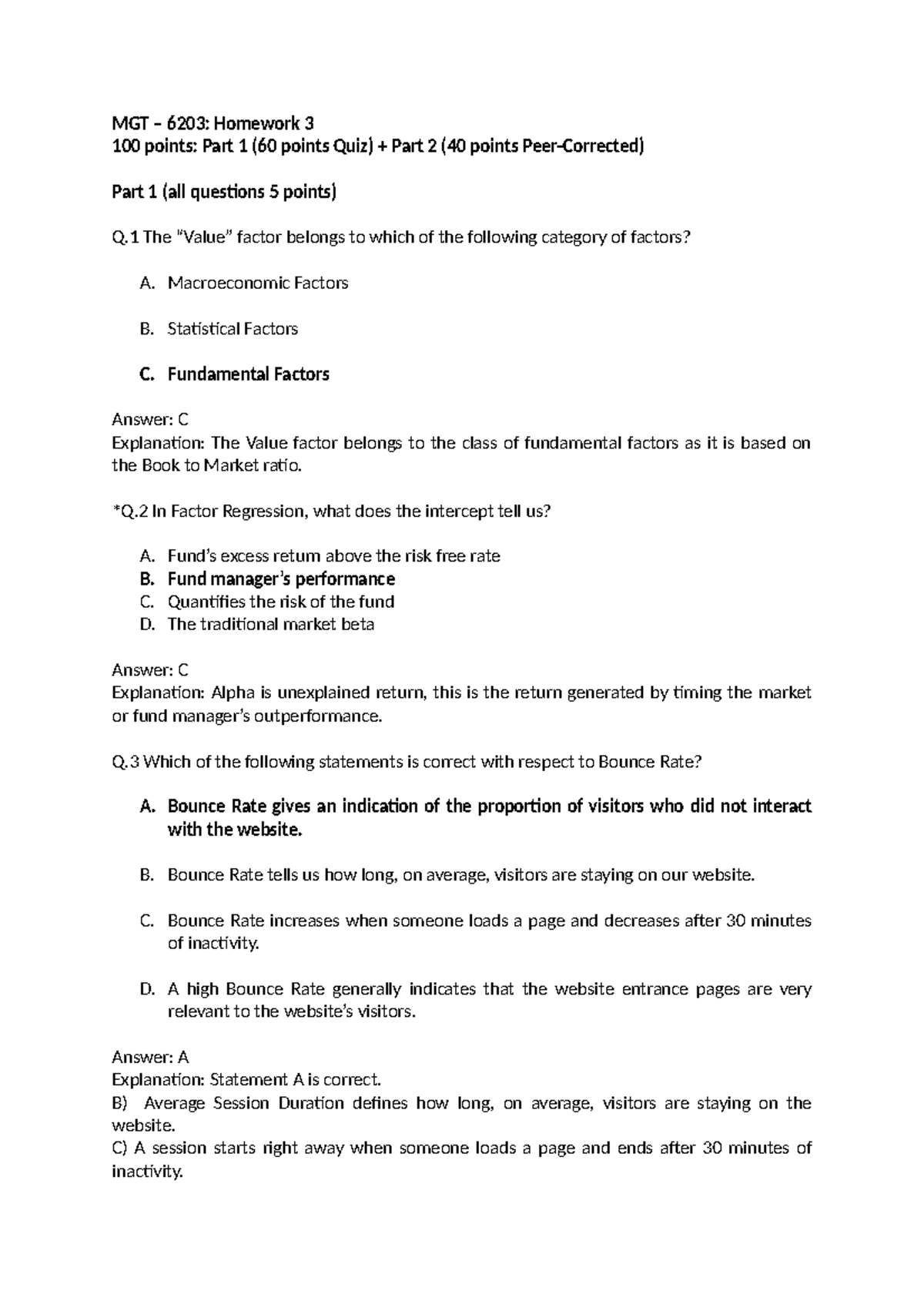 MGT 6203 Questions Answers Homework 3 Part1 - MGT – 6203: Homework 3 ...