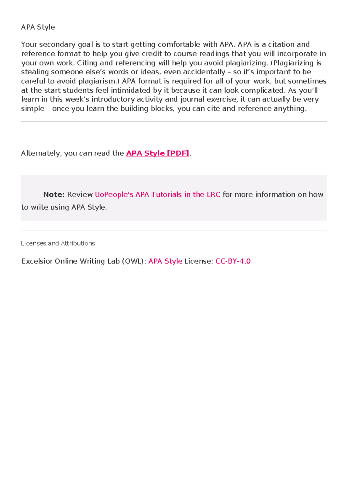 9 - APA Style - APA Style Your secondary goal is to start getting ...