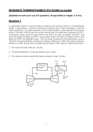 Thermodynamics 2022 Exam-1 - Page 1 Of 2 Exam Information Page ...