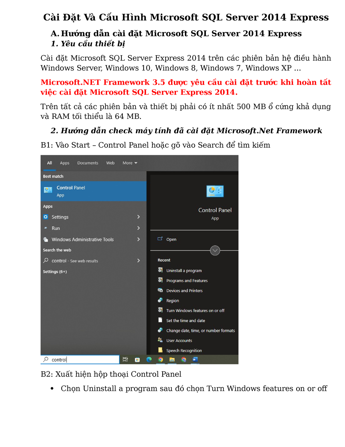 Cài Đặt Và Cấu Hình Microsoft Sql Server 2014 Express - Hành Vi Người Tiêu  Dùng - Studocu