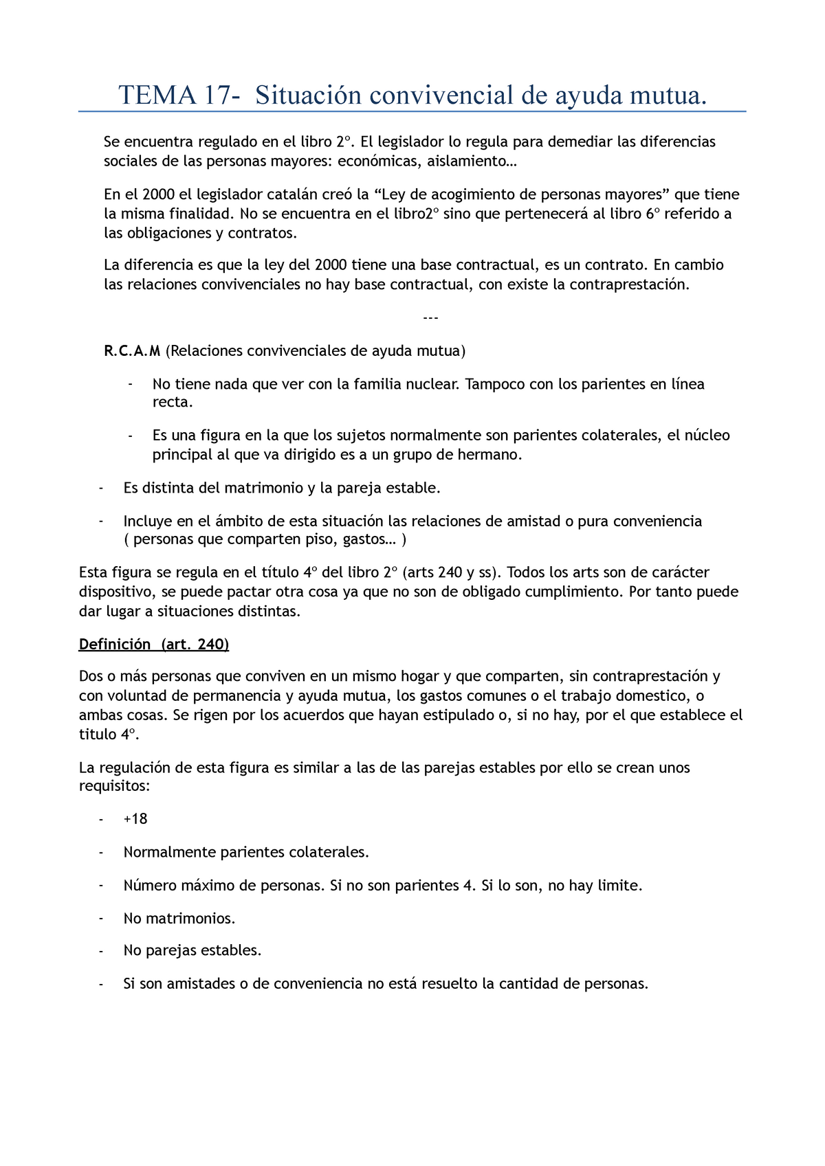 Tema_17_ situación convivencia de ayuda mutua - TEMA 17- Situación  convivencial de ayuda mutua. Se - Studocu